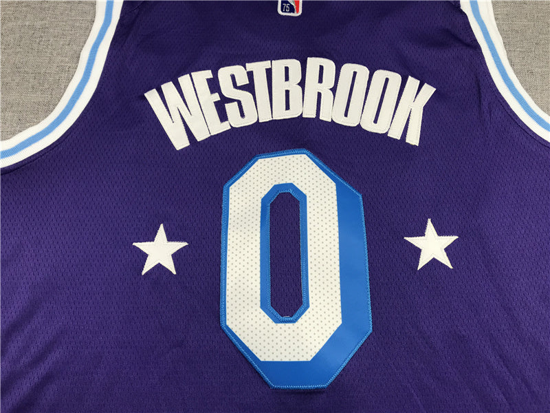 Russell Westbrook #0 Los Angeles Lakers 2022 City Edition Swingman Jersey — Embroidered