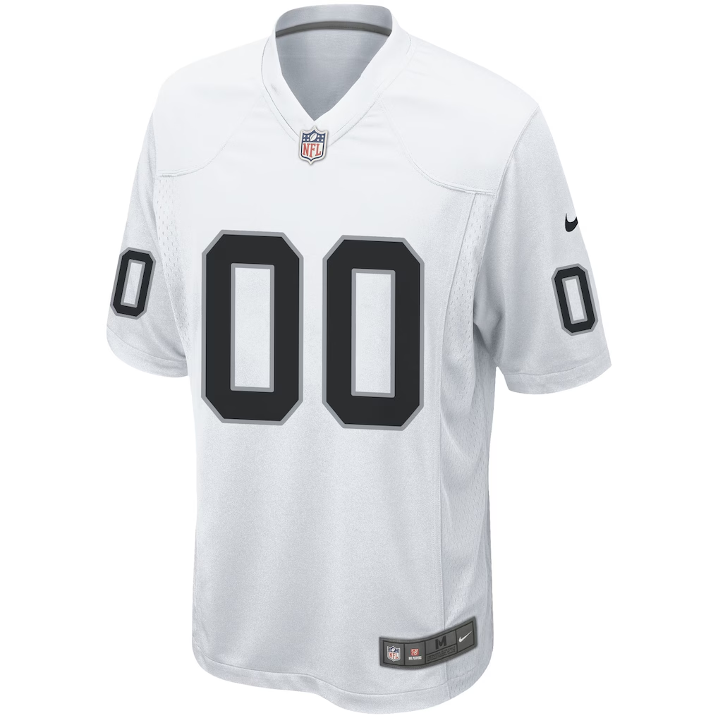 Custom Las Vegas Raiders White Game Jersey