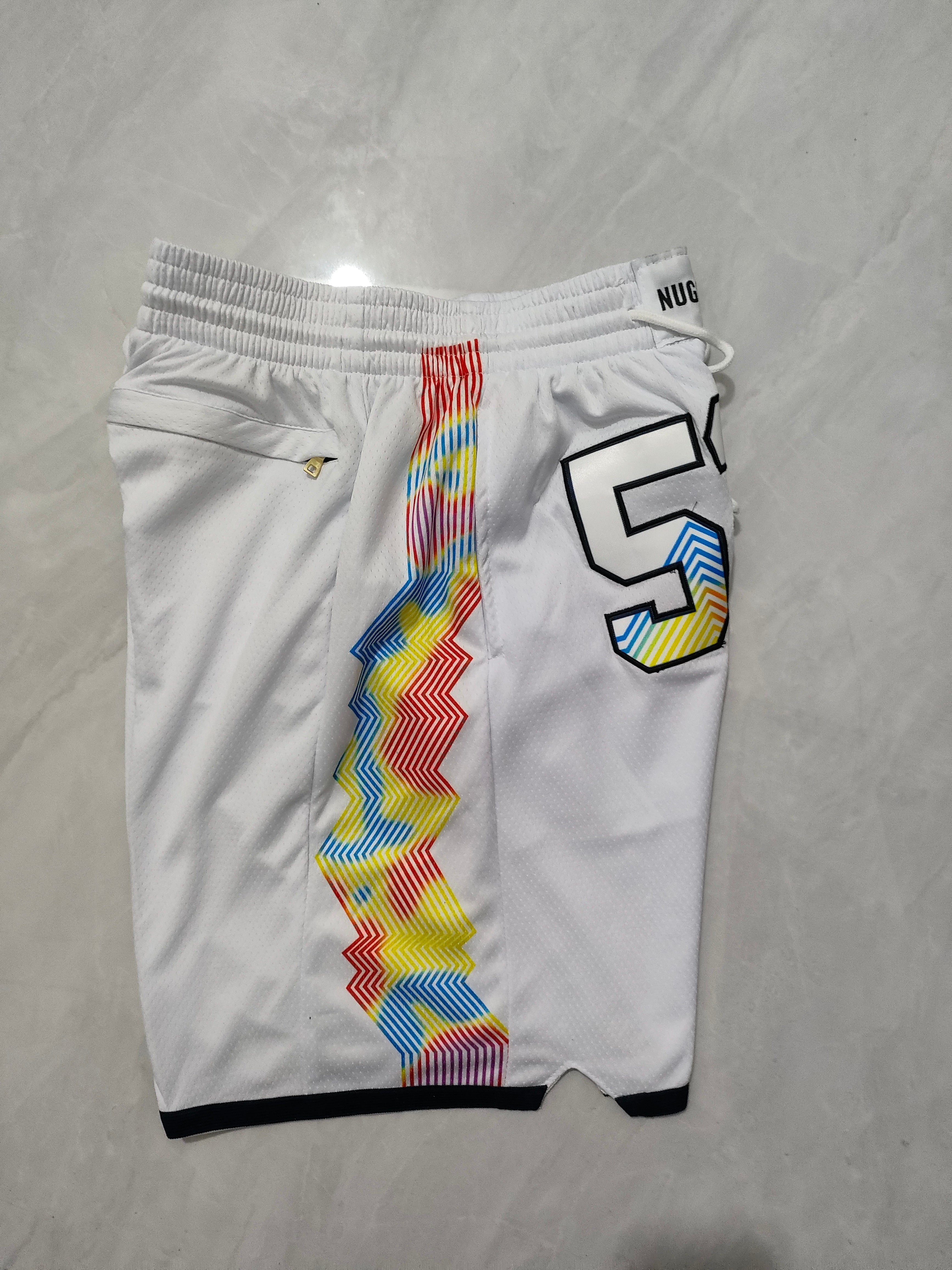 Denver Nuggets 2025 White City Edition Pocket Shorts