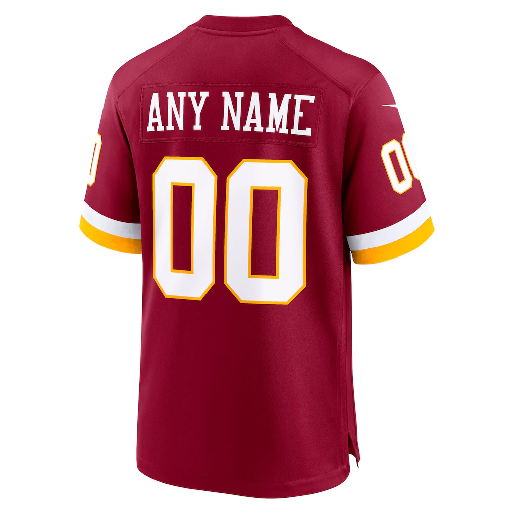 Custom Washington Commanders Burgundy Game Jersey