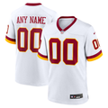 Custom Washington Commanders White Game Jersey