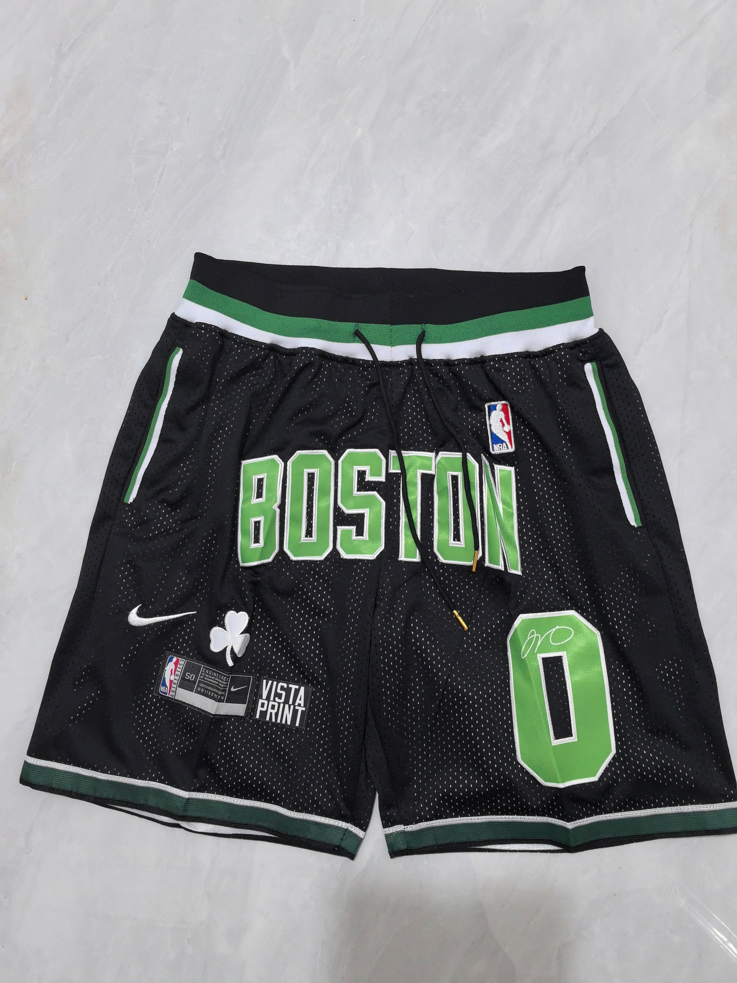 Boston Celtics Black Retro Pocket Shorts