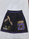 Los Angeles Lakers Black Retro Pocket Shorts