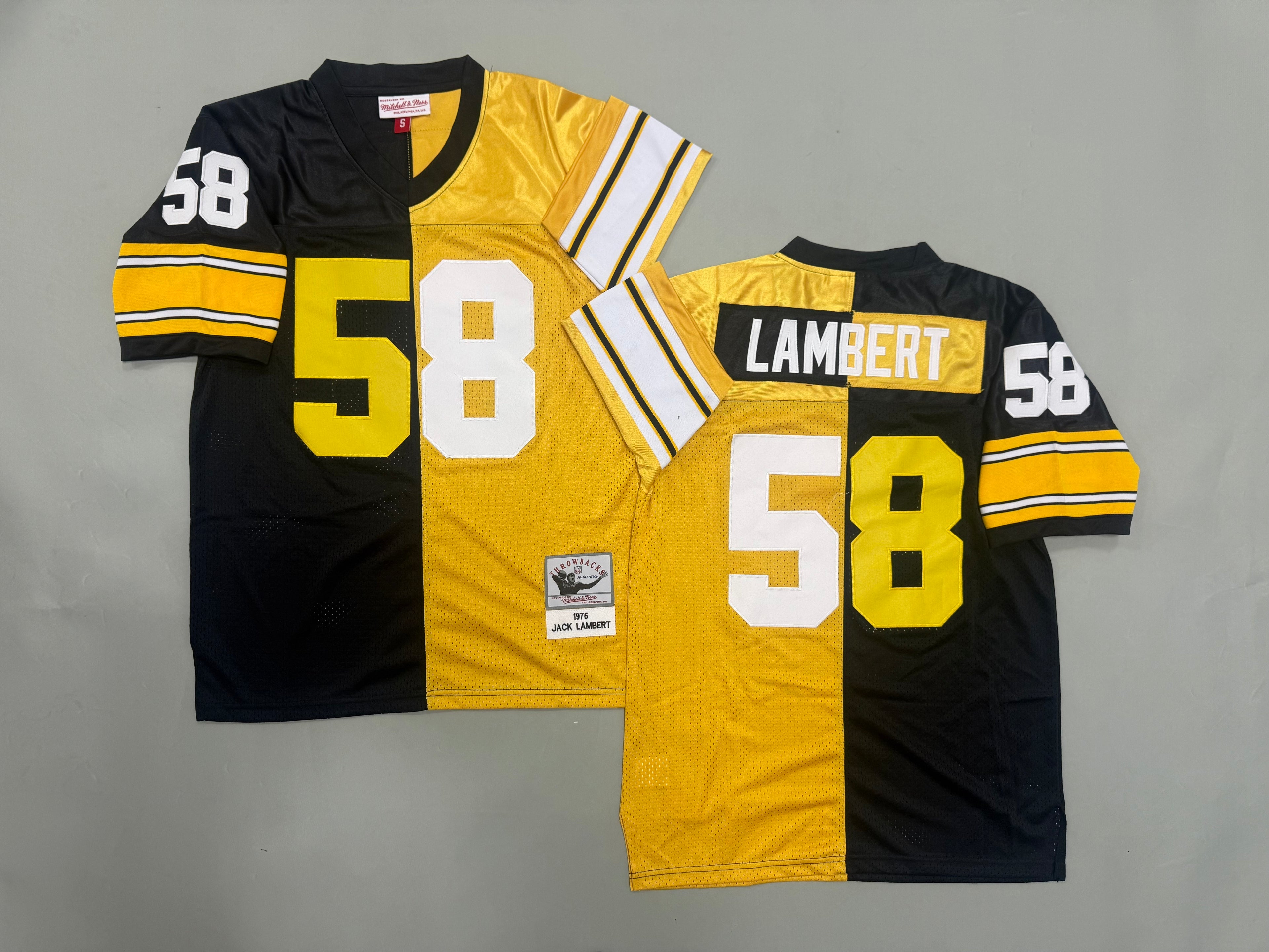 Mens Jack Lambert#58 Pittsburgh Steelers Vintage Throwback Jersey