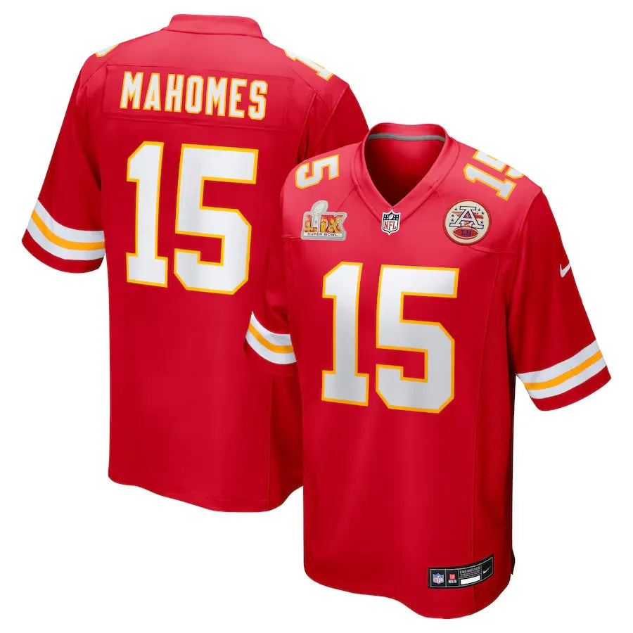 Men's Kansas City Chiefs Patrick Mahomes Nike Red Super Bowl LIX Jersey