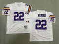 Mens Paul Krause#22 white Minnesota Vikings Vintage Throwback Jersey