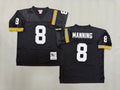 Mens Archie Manning#8 black New Orleans Saints Vintage Throwback Jersey