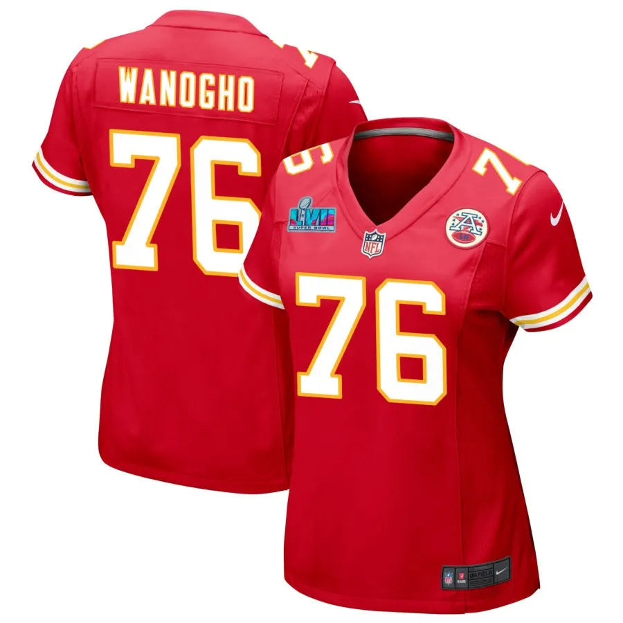 Prince Tega Wanogho Kansas City Chiefs Women's Super Bowl LVII Game Jersey - Red