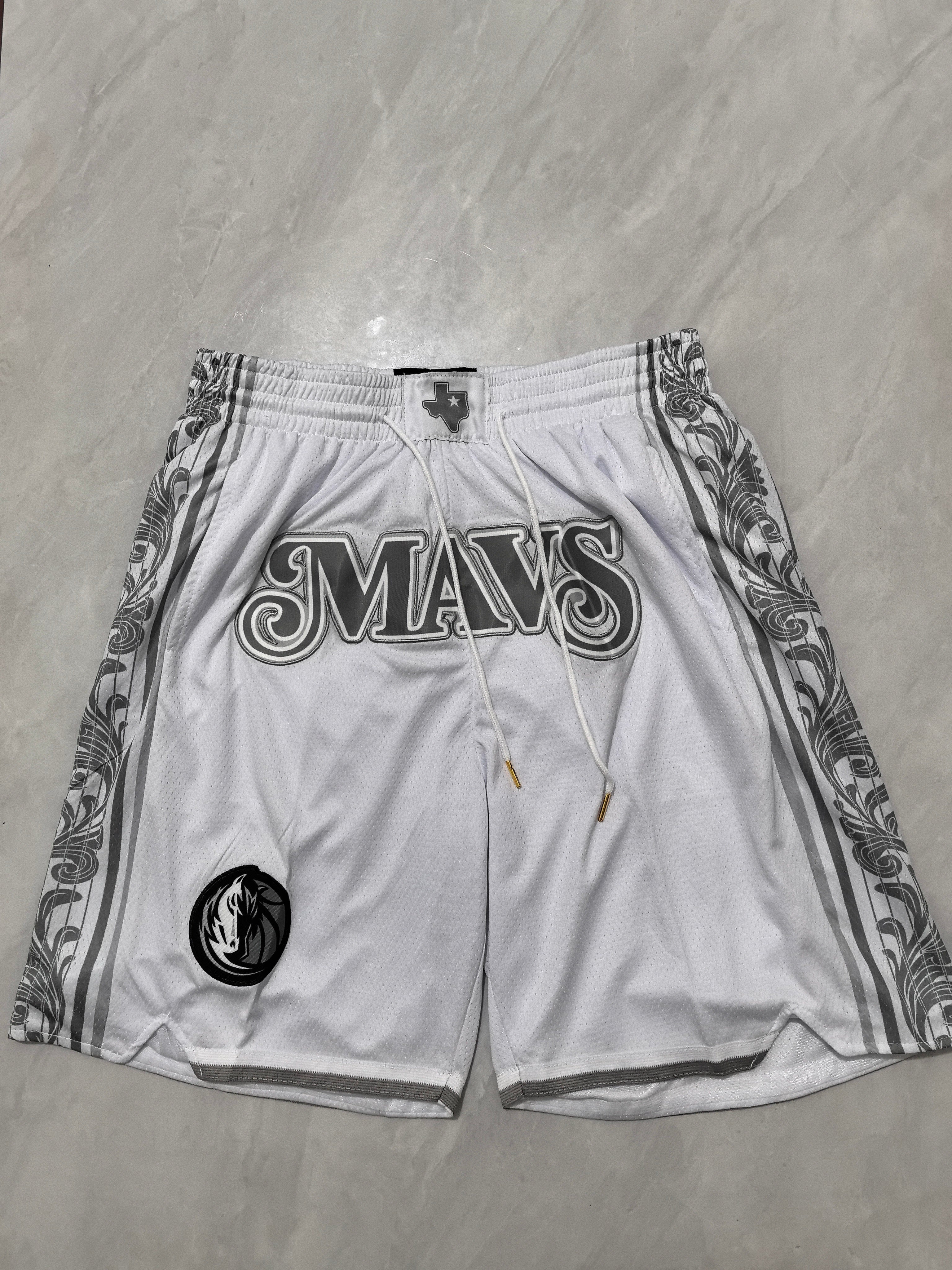 Dallas Mavericks 2025 White City Edition Pocket Shorts