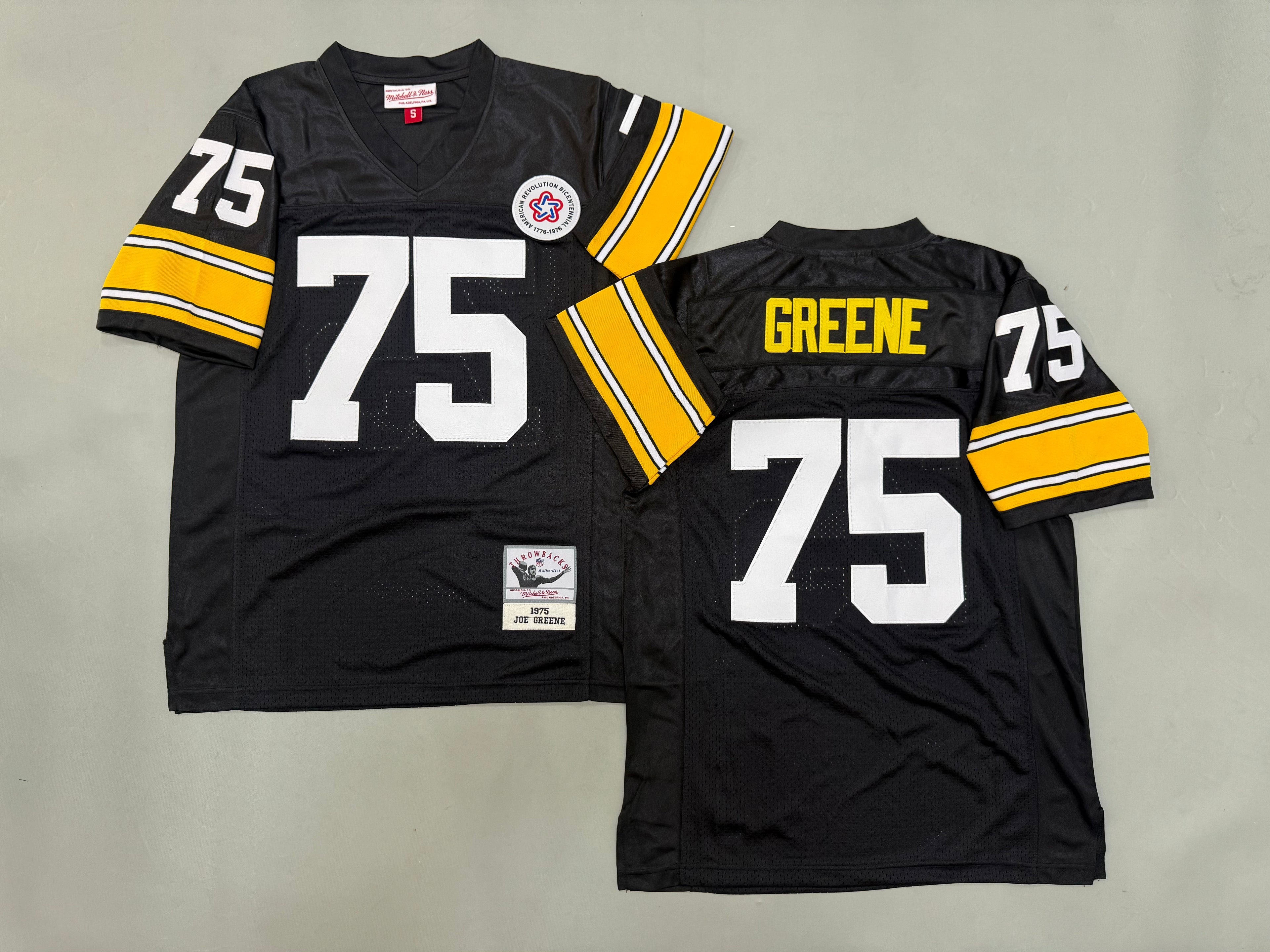 Mens Joe Greene#75  ‌black Pittsburgh Steelers Vintage Throwback Jersey