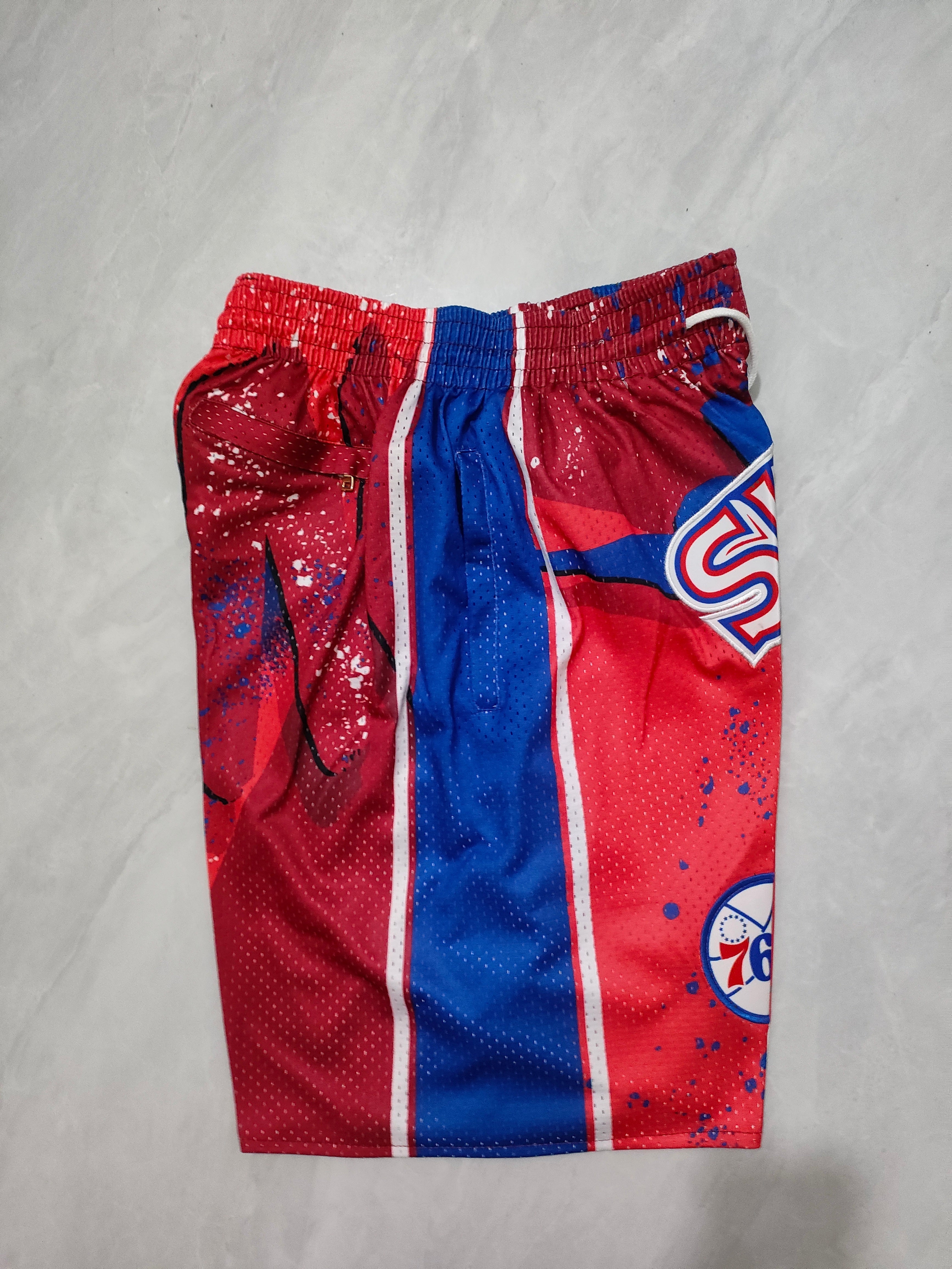 Philadelphia 76ers Red Swingman Pocket Shorts