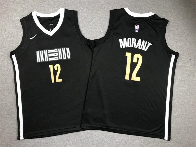 Youth Ja Morant Memphis Grizzlies #12 City Edition Embroidered Jersey