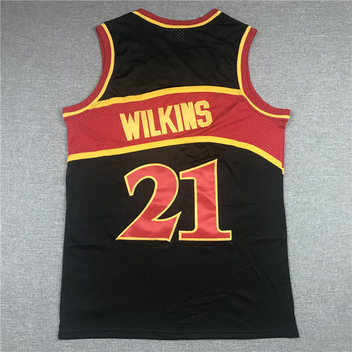 Atlanta Hawks Dominique Wilkins 1986-87 #21 Throwback - Embroidered Jersey