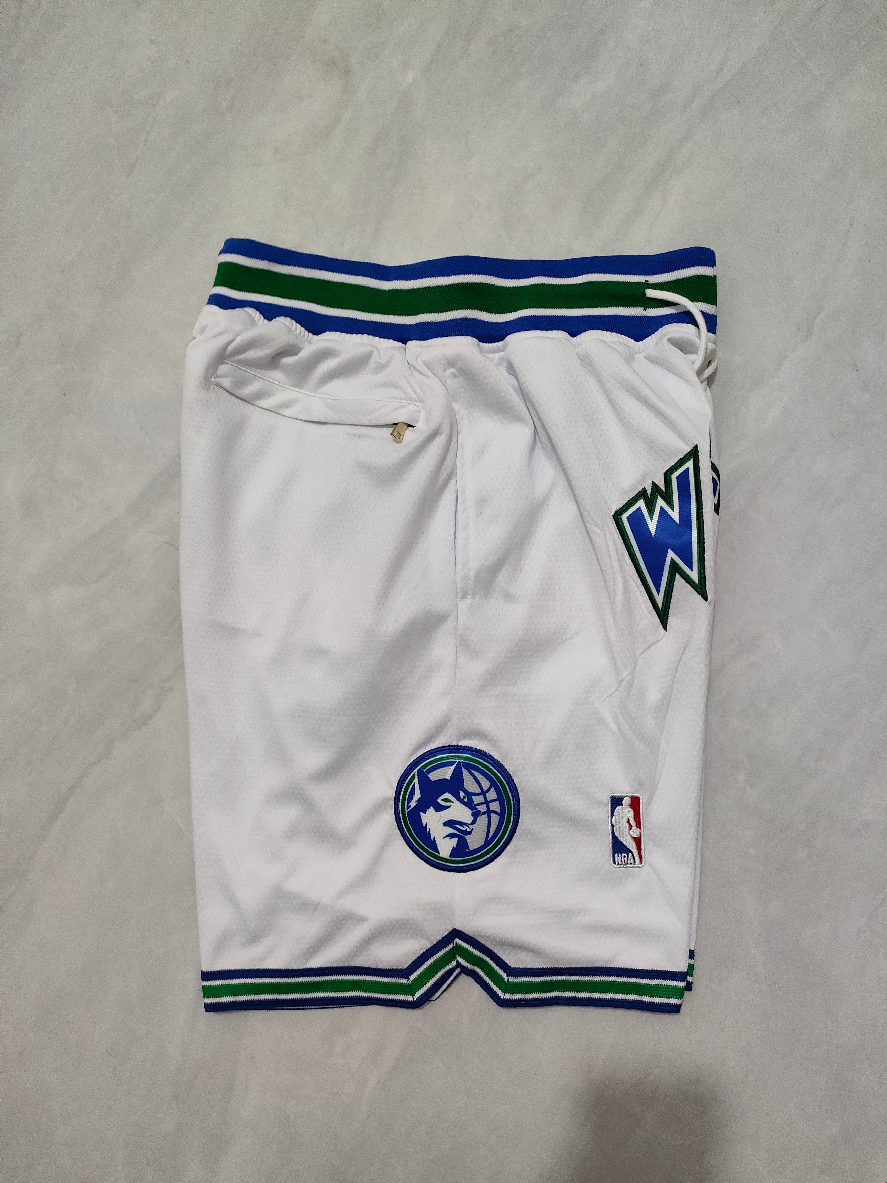 Minnesota Timberwolves White Classic Edition Pocket Shorts
