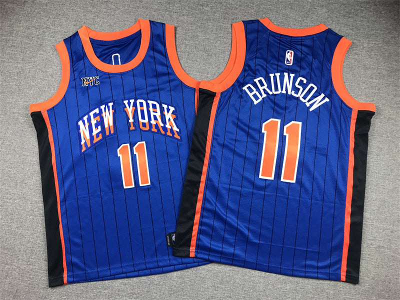 Youth Jalen Brunson New York Knicks #11 City Edition Embroidered Jersey