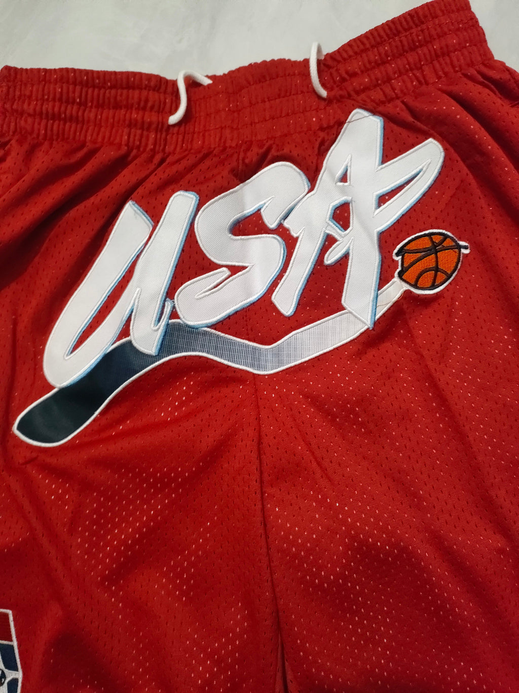 American Olympic Red Pocket Shorts