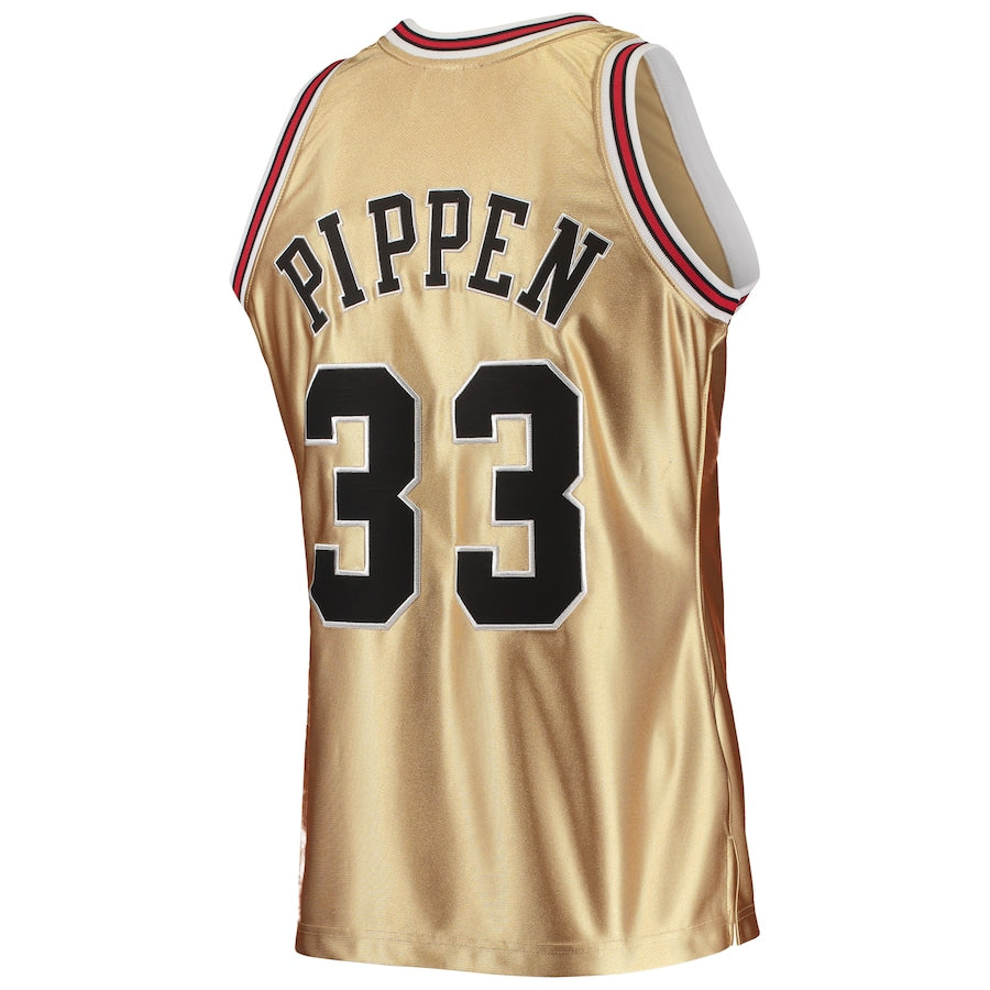 Dennis Rodman Chicago Bulls Mitchell & Ness 75th Anniversary 1997/98 Hardwood Classics Swingman Jersey - Gold