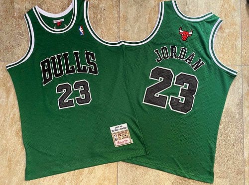 Michael Jordan Chicago Bulls Throwback Jersey St. Patrick's Day