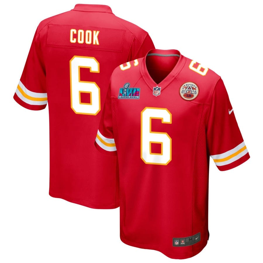 Bryan Cook Kansas City Chiefs Super Bowl LVII Game Jersey - Red