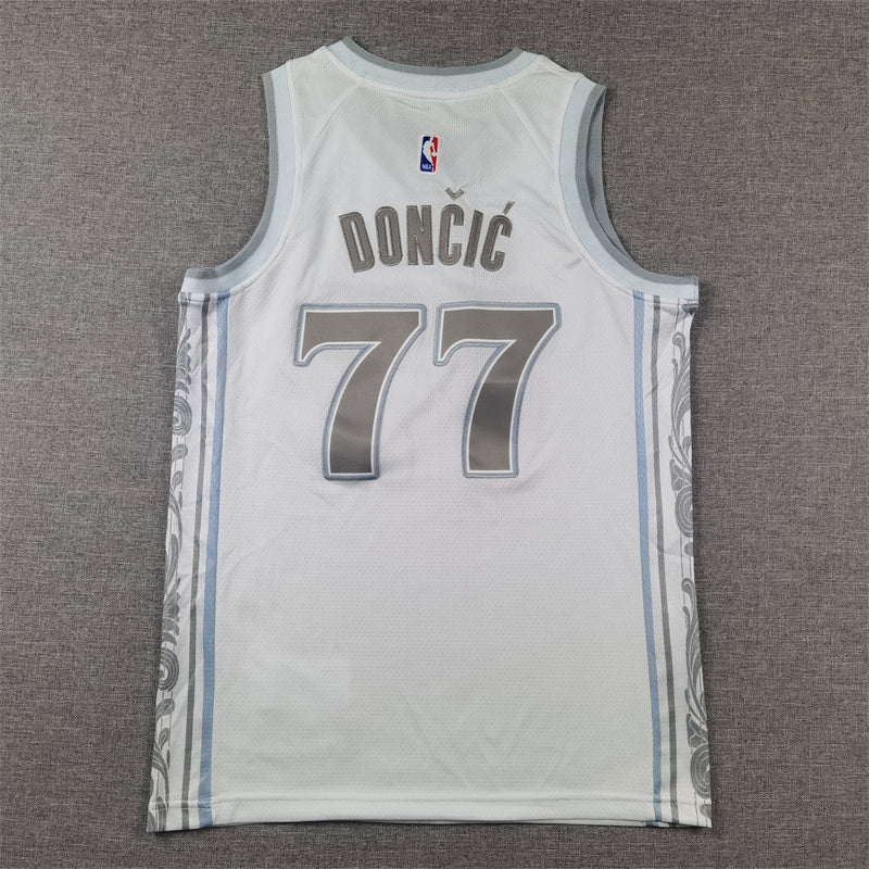 Youth Luka Dončić Dallas Mavericks #77 City Edition Embroidered  Jersey