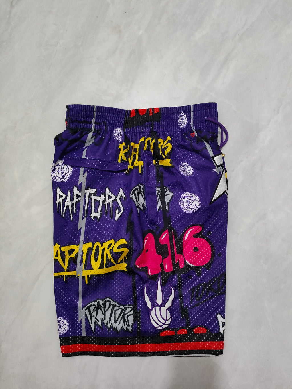 Toronto Raptors Purple Graffiti Pocket Shorts