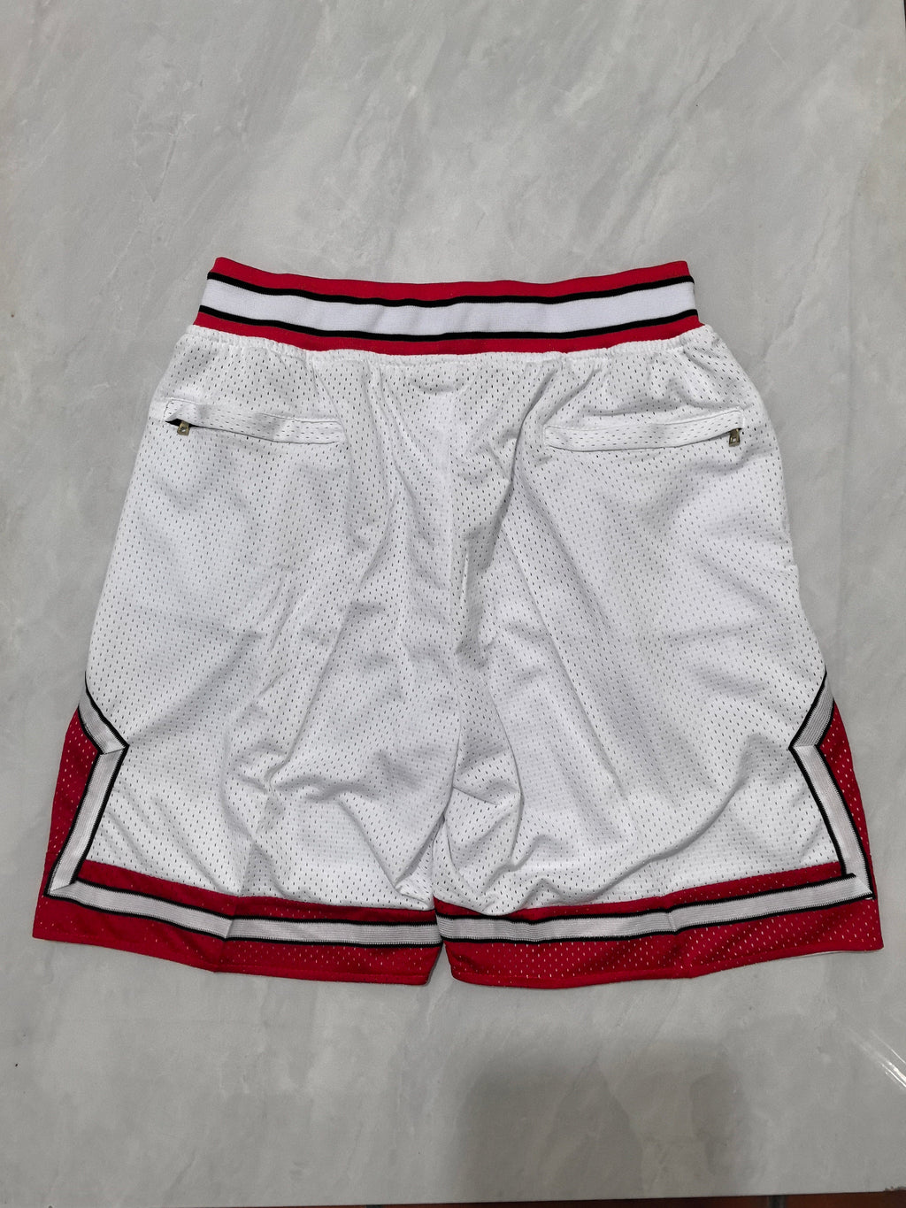 Chicago Bulls White Retro Pocket Basketball Shorts