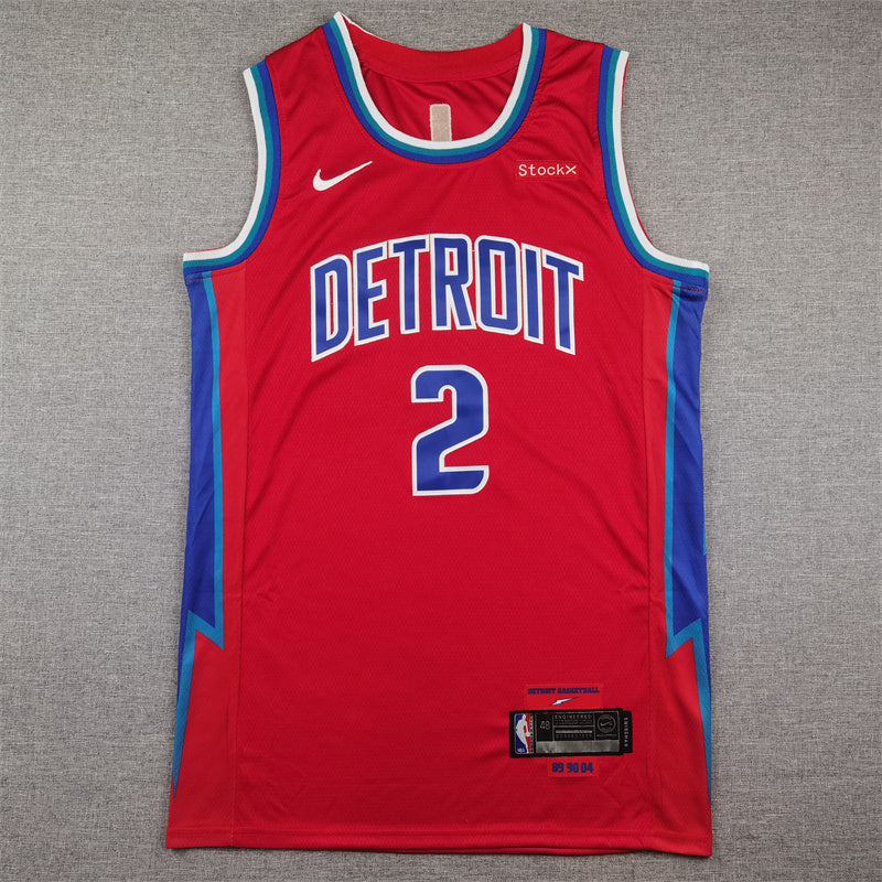 Detroit Pistons Cade Cunningham #2 2022 City Edition Swingman Jersey — Embroidered