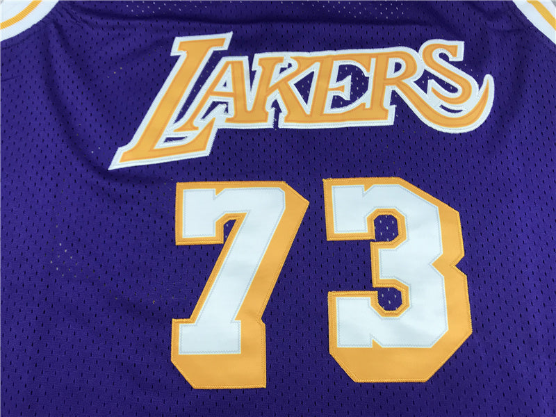 Dennis Rodman #73 Los Angeles Lakers 1998-99 Throwback Embroidered Jersey