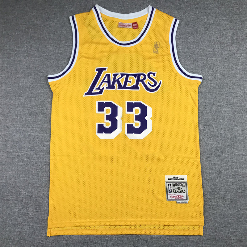 Kareem Abdul-Jabbar Los Angeles Lakers #33 1984-85 Throwback Jersey