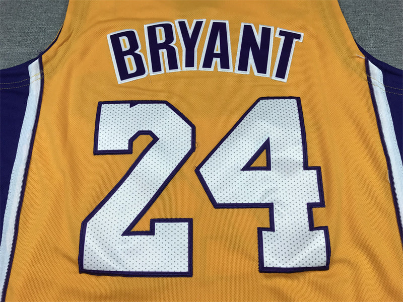 Kobe Bryant #24 Los Angeles Lakers 2007-08 60th Anniversary Throwback Jersey — Embroidered