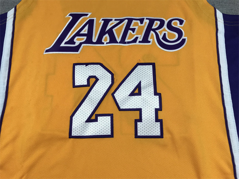 Kobe Bryant #24 Los Angeles Lakers 2007-08 60th Anniversary Throwback Jersey — Embroidered