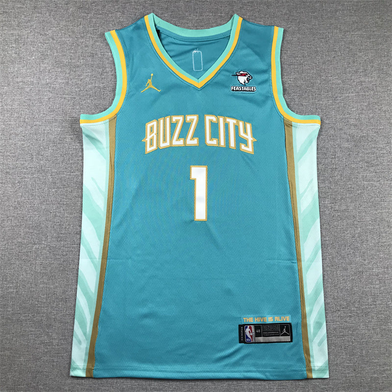 Charlotte Hornets LaMelo Ball #1 2024 City Edition Swingman Jersey - Embroidered
