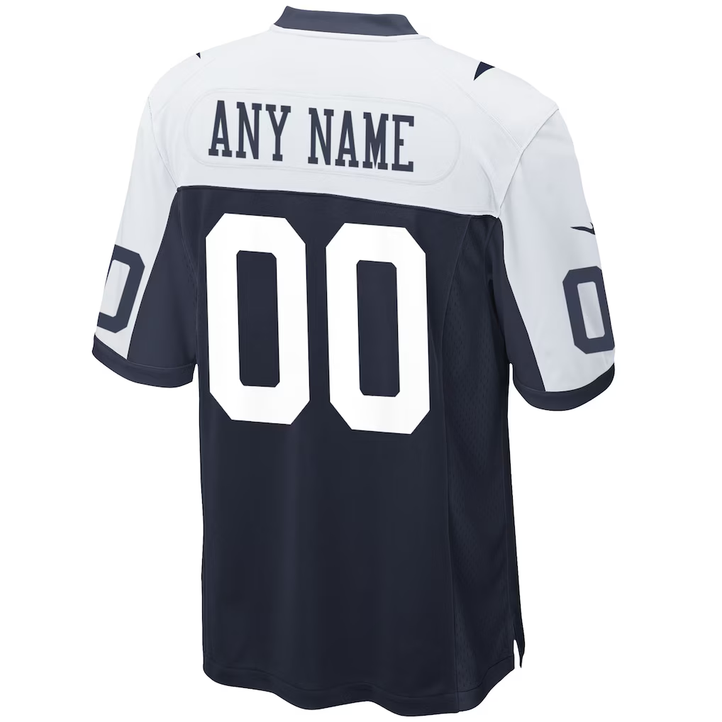Custom Dallas Cowboys Navy Game Jersey