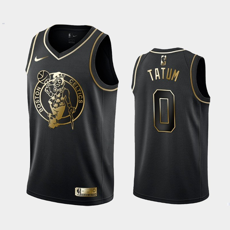 Jayson Tatum celtics golden edition jersey black
