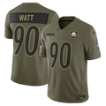 T.J. Watt #90 Pittsburgh Steelers 2025 Salute To Service Military Jersey