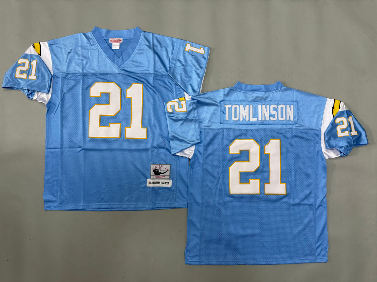 Mens LaDainian Tomlinson#21 San Diego Chargers Vintage Throwback Jersey