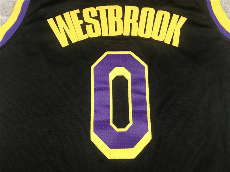 Russell Westbrook #0 Los Angeles Lakers City Edition Swingman Jersey — Embroidered