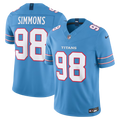 Jeffery Simmons #98 Tennessee Titans Light Blue Vapor F.U.S.E. Sewn Down Limited