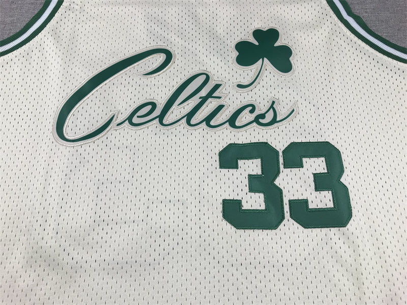 Boston Celtics Larry Bird #33 1985-86 Throwback Jersey — Embroidered