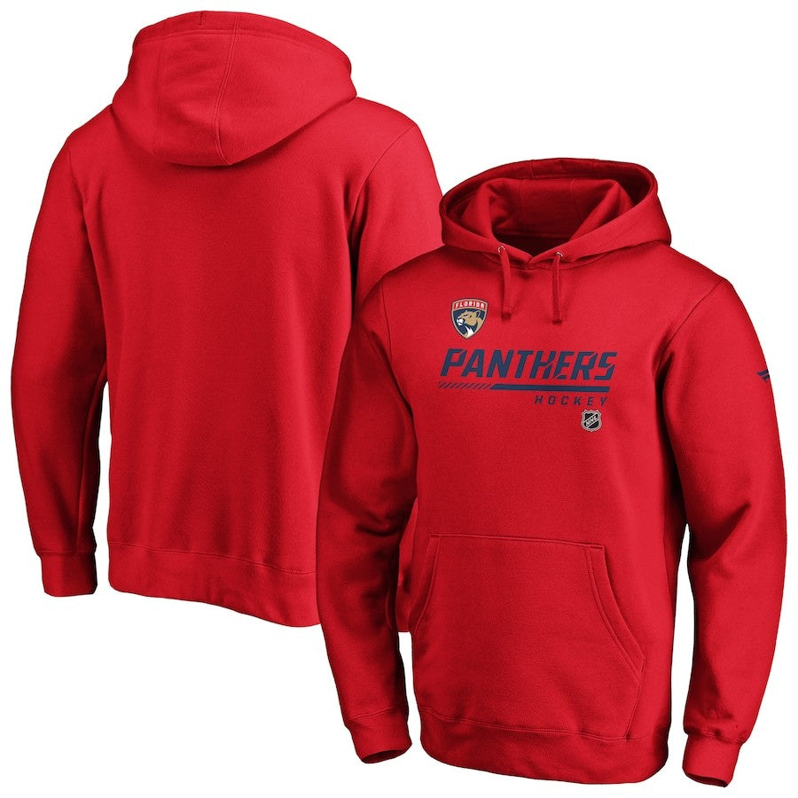 Men's  Branded Red Florida Panthers Authentic Pro Core Collection Prime Pullover Hoodie