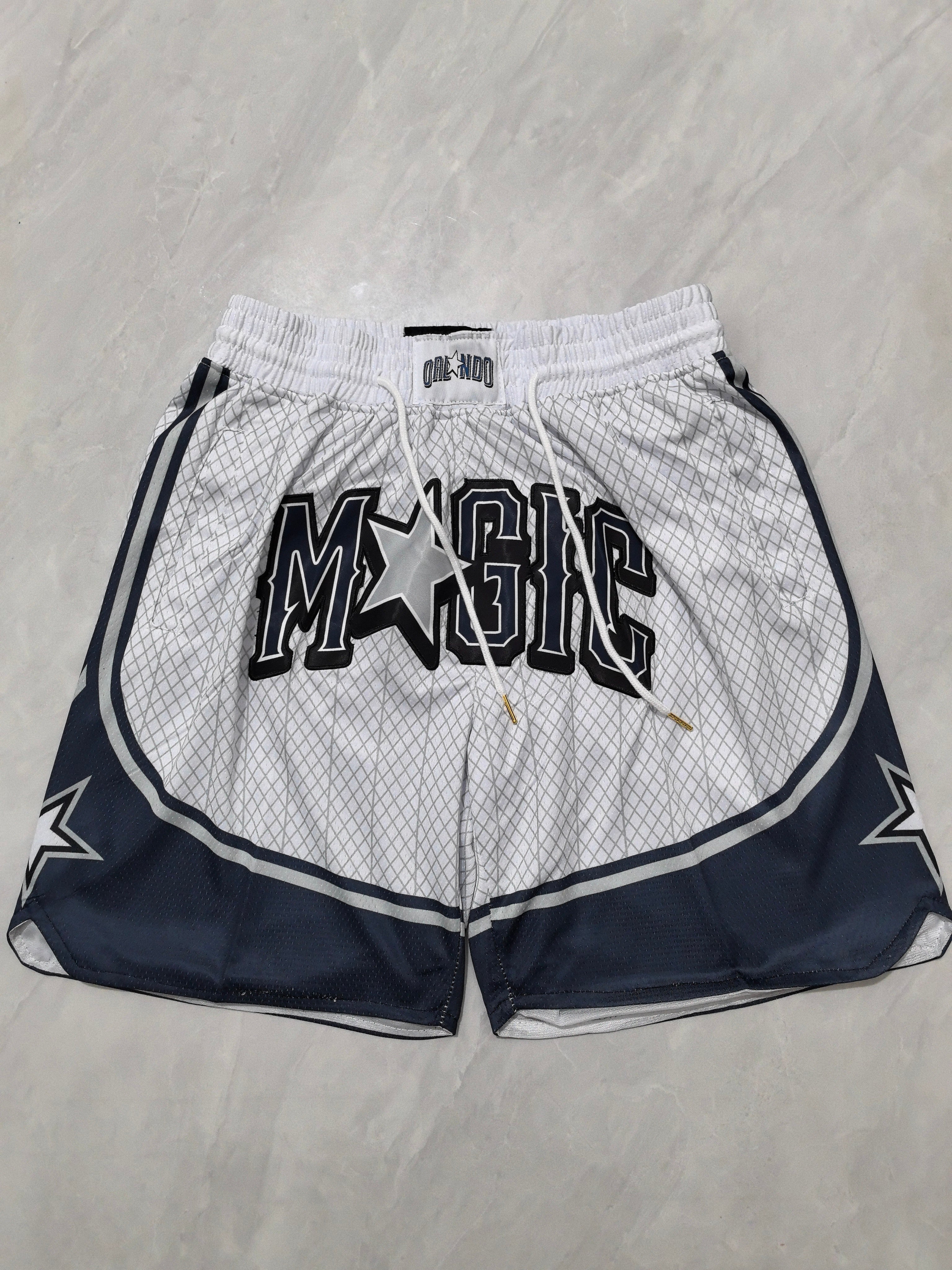 Orlando Magic 2025 White Stripe City Edition Pocket Shorts