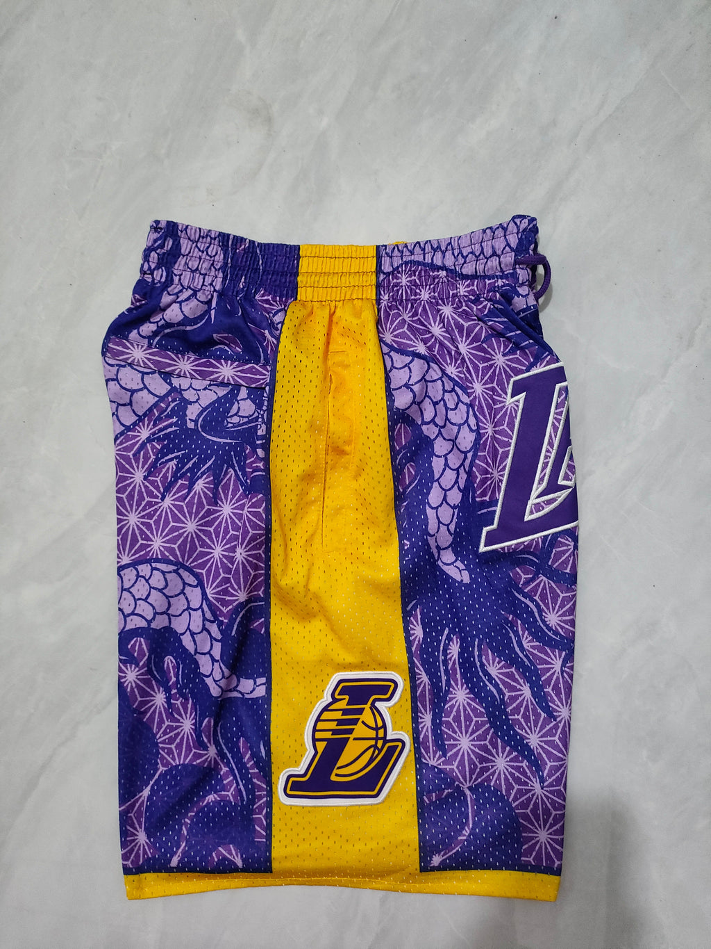 Los Angeles Lakers Purple Dragon Year Edition Pocket Shorts