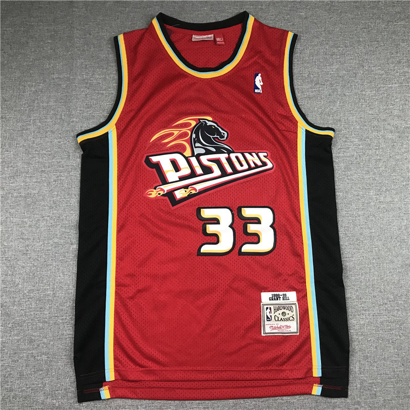 Detroit Pistons Grant Hill #33 1998-99 Throwback — Embroidered
