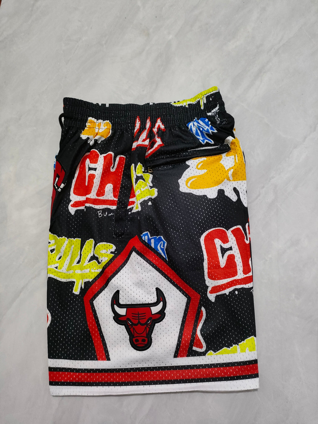 Chicago Bulls Black Graffiti Pocket Shorts