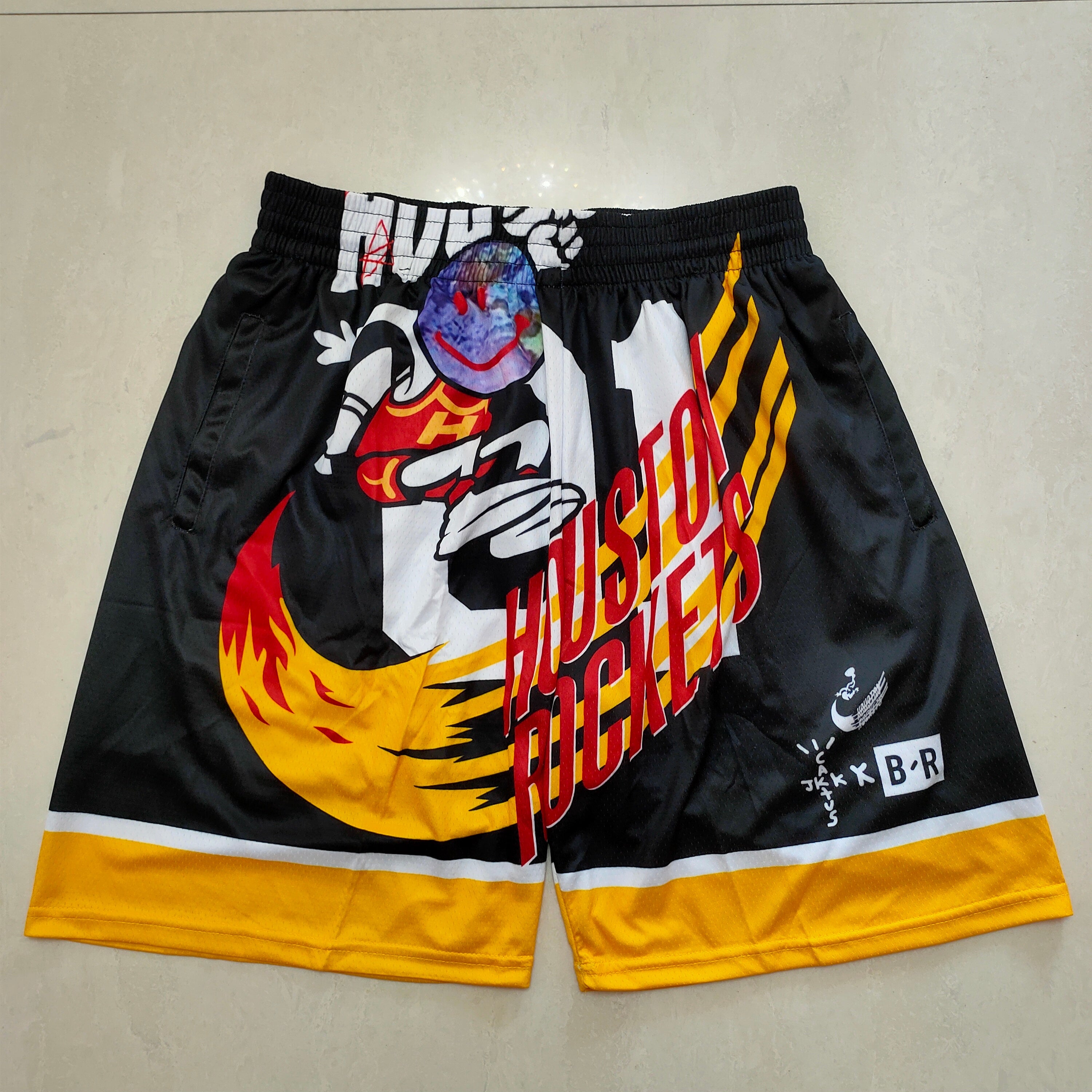 Houston Rockets Mitchell&ness black pocket pants