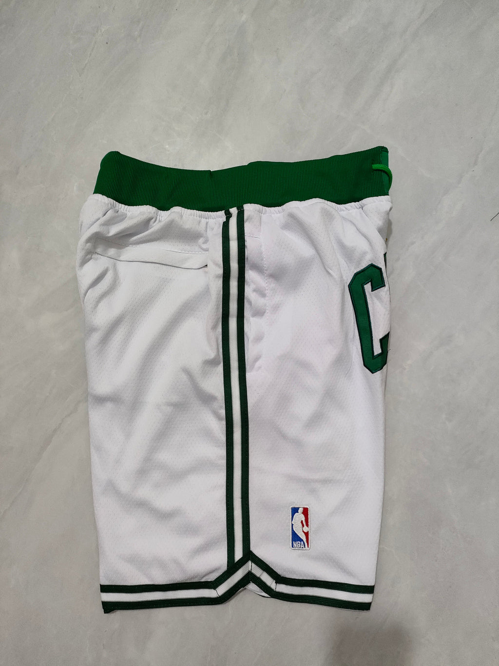 Boston Celtics White Regular Pocket Shorts