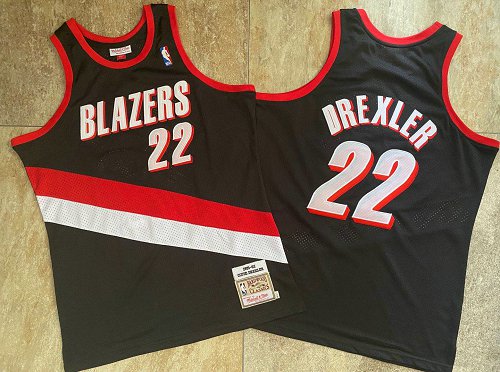 Portland Trailblazers 22 Drexler Black MN