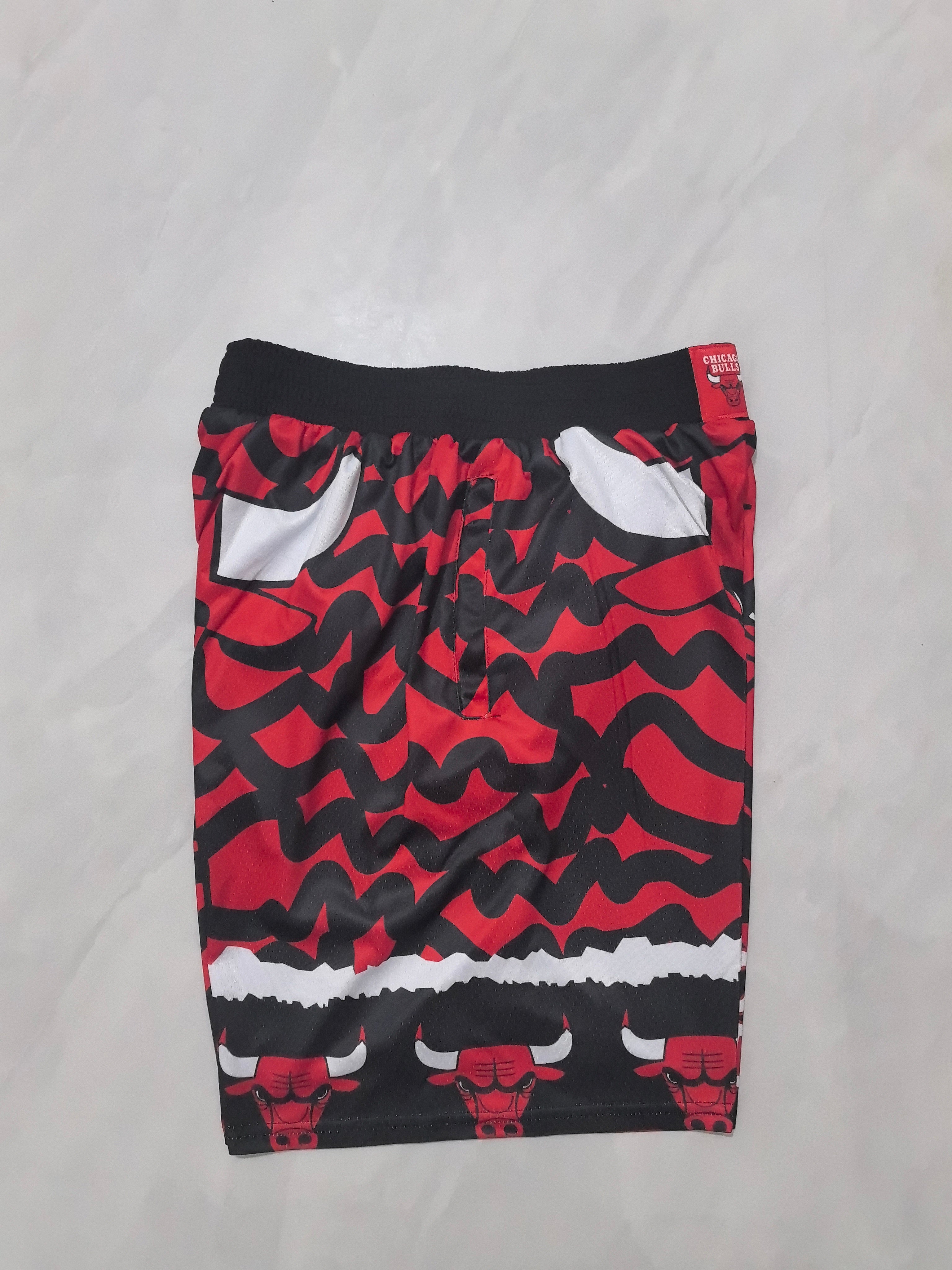 Chicago Bulls Red Heat Transfer Pocket Shorts
