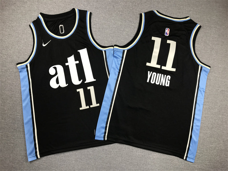 Youth Atlanta Hawks Trae Young #11 Embroidered Jersey
