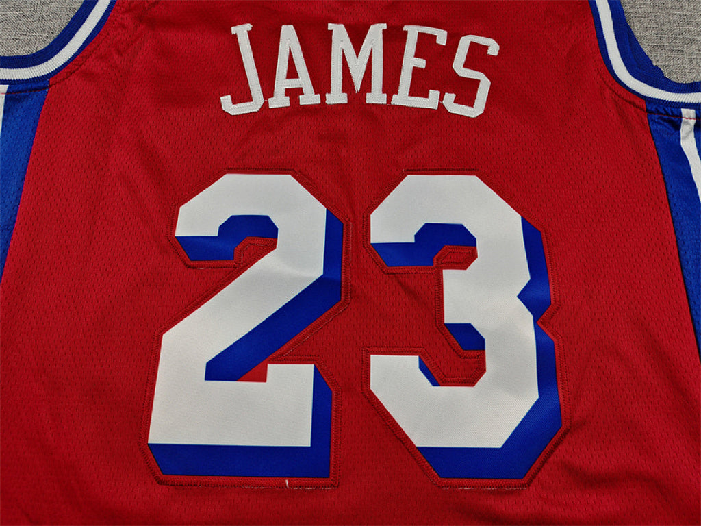 Philadelphia 76ers LeBron James #23 Red Jersey – Embroidered